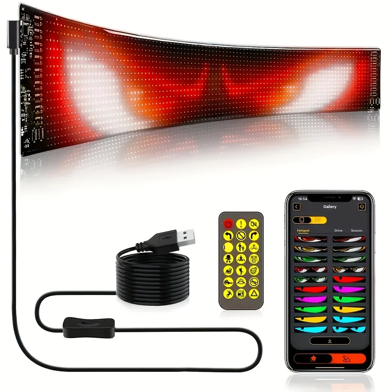 

LED pixel soft light display, LED screen night light, application control, DIY text pattern animation,suitable for decoration
