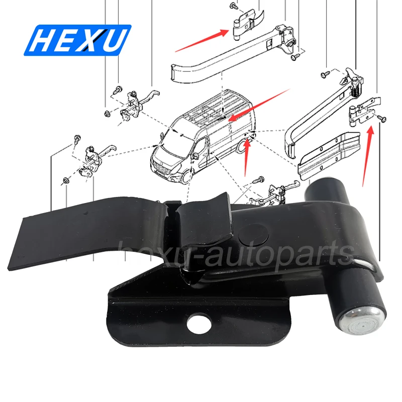 Rear Tailgate Hinge Door Limiter For Renault Master 3 Vauxhall Movano MK2 Nissan NV400 2010-2020 824300006R