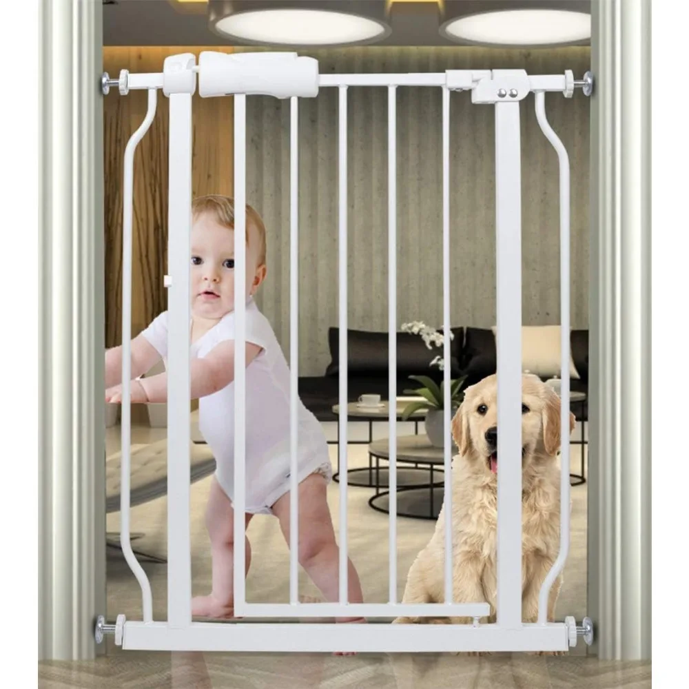 

Small Narrow Baby Gate for Stairs Doorways Hallways 24 Inch to 29 Inch Wide Pressure Mounted Baby Gate Walk