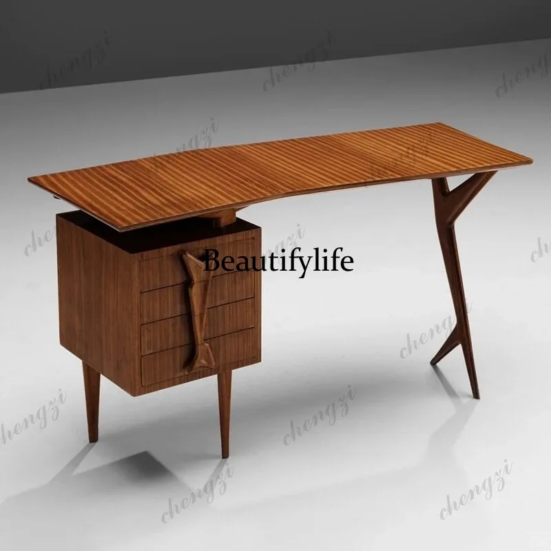 Medieval solid wood desk writing desk Danish style all solid wood  desk customization