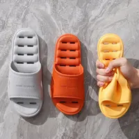 Unisex EVA Non Slip Soft Bottom Leaking Shower Man Woman Home Slippers Punching Bathroom Quick Drying Slipper
