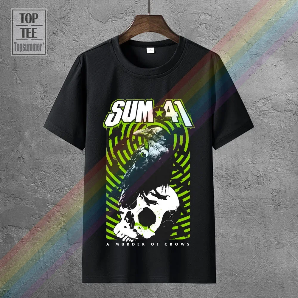 Sexy Tops Clothing Loose Summer Style Fashion Sum 41 Crow T-Shirt Unisex Tg. L Taglia L