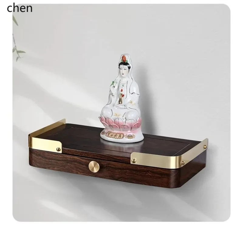 YFY CZ  Solid Wood  Buddha Shrine Wall-Mounted High-End Buddha Cabinet Shrine Statue Offering Table God of Wealth Guan Gong