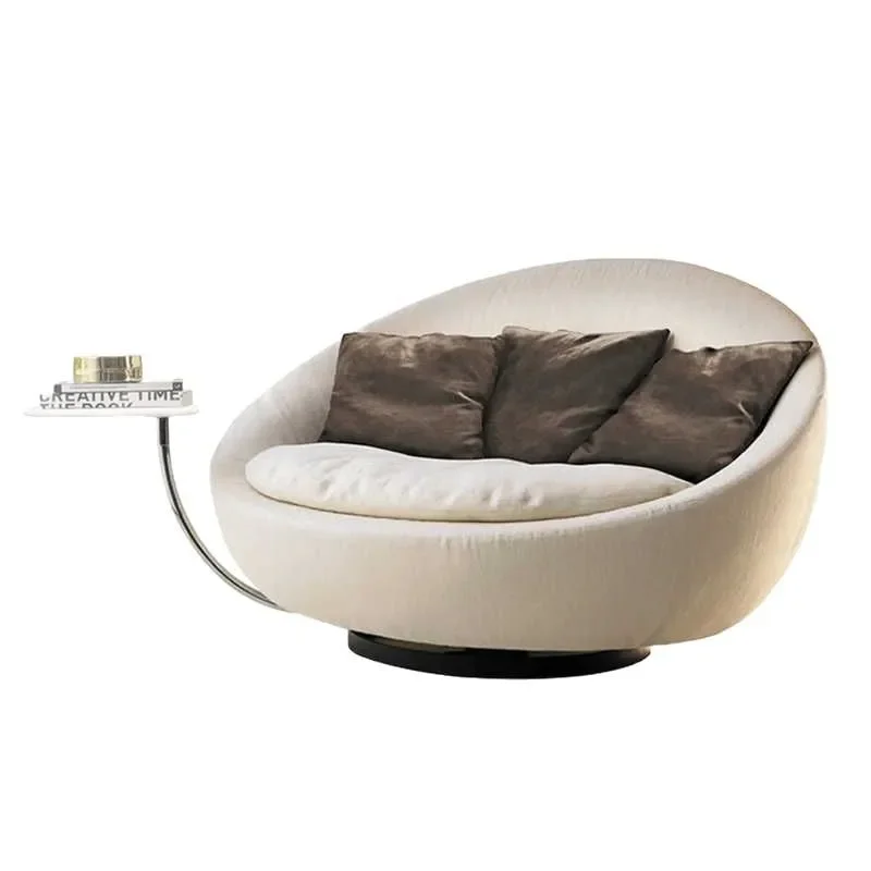 

Modern living room lounge chair round rotating sofa chair