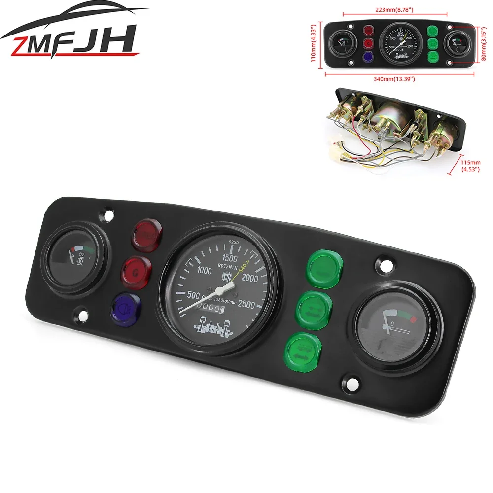 3 In 1 Kit Water Temp Gauge+ Tachometer+ Fuel Level Gauge Racing Car Digital Dashboard Panel For 12V Gasoline Car Panel