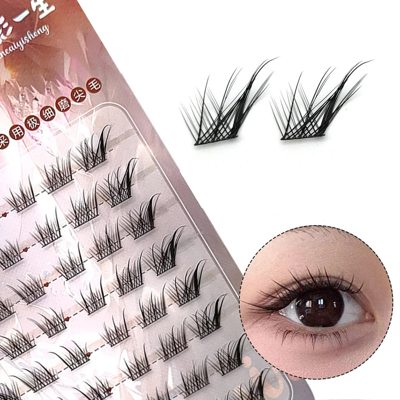 Black Natural Lash Clusters Daily 9-13MM Eyelash Clusters for Eye-Lifting Effect DIY Makeup Use