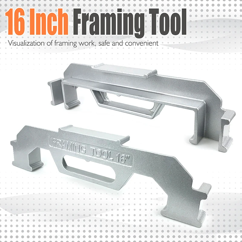 

Center Stud Layout 12-16 Inch Wall Accurate Measurement Framing Spacing Positioning Jig Cast Aluminum Wall Stud Framing Tool
