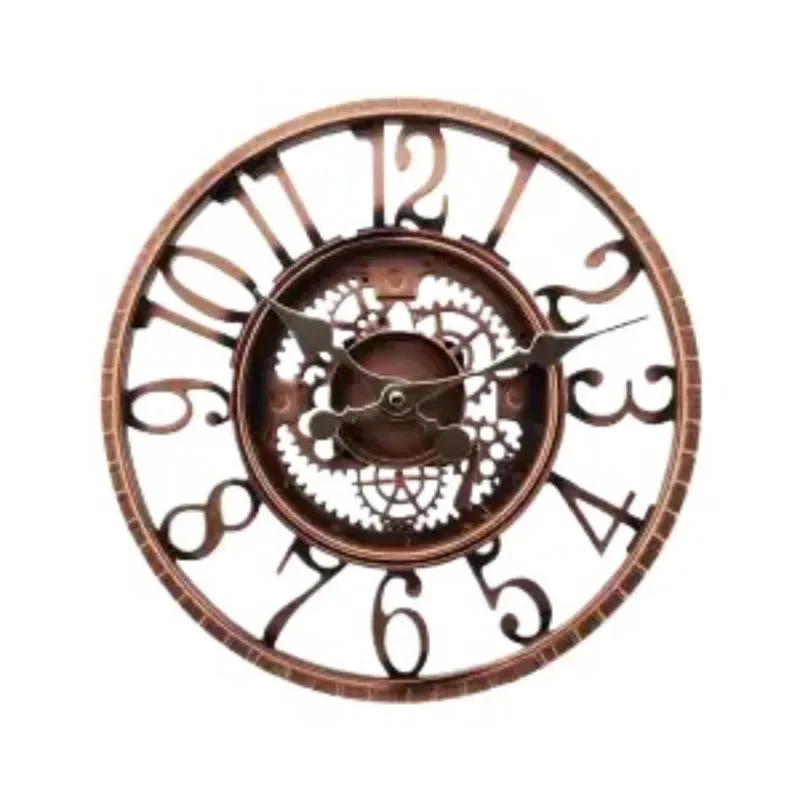 

Наружные настенные часы из смолы, водонепроницаемые, 12-дюймовые бесшумные нетикающие часы, декоративные часы для патио, сада, бассейна или гостиной