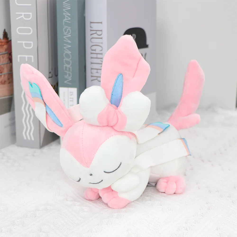 Sleeping  Pokemon Plush Gengar Charizard Sylveon Sprigatito Pamo Fuecoco Stuffed Doll Peluche Toy Gift 18-27cm Length