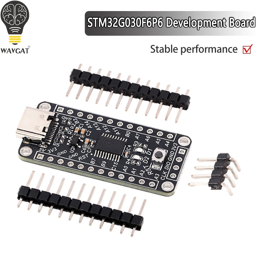 WAVGAT STM32G030C8T6 STM32G030F6P6 Mini Development System Board Module STM32G030 STM32 Microcontroller Core Learning Board