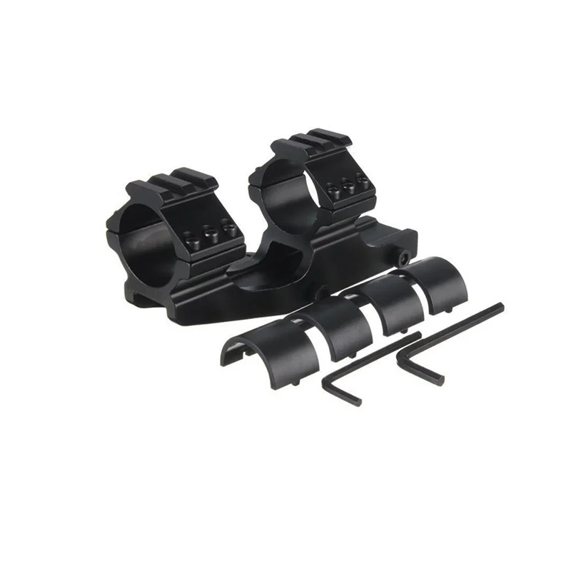 スコープマウント カンチレバーマウント 30mm &1インチ トップピカティニー20mmレール、ベース20mm、デュアルリング、狩猟用、トイガンアクセサリー