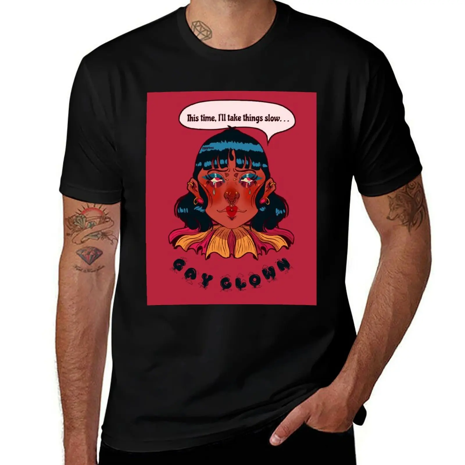 Gay Clown T-Shirt Stain Resistant Casual Tee T-Shirt