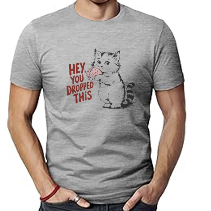 T-shirt col rond pour homme, vêtement humoristique, estival et humoristique