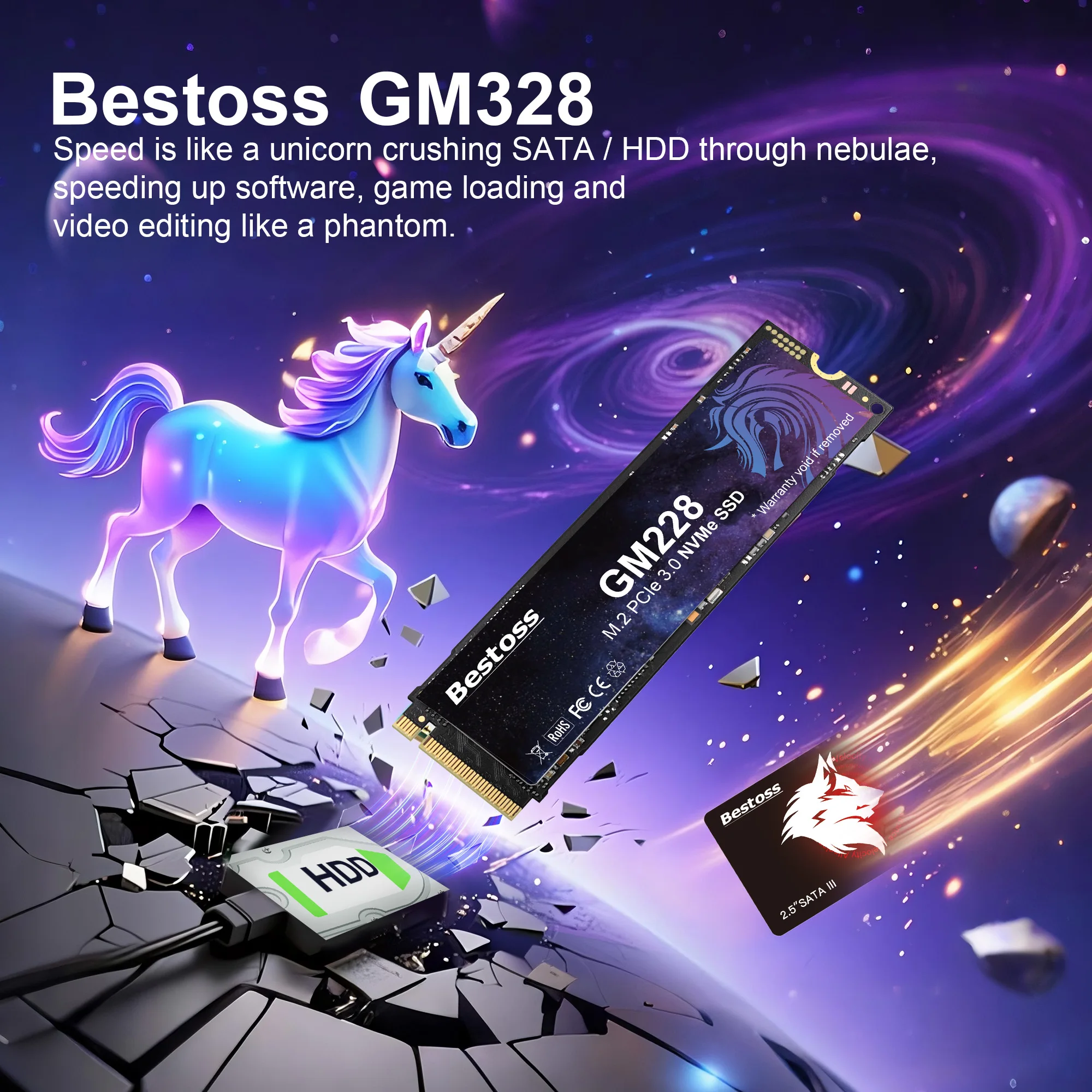 Bestoss NVMe M.2 SSD PCIe Gen3 x4 2280 128GB 256GB 512GB 1TB 2TB