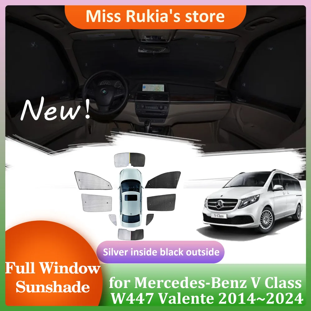 

Автомобильные солнцезащитные очки для Mercedes-Benz V Class W447 Valente 2014 ~ 2024, 2015 2016 2017 2018 2019 2020 2021 2022 202козырек для окон, коврик для лобового стекла, занавеска, Солнцезащитная крыша, аксессуары