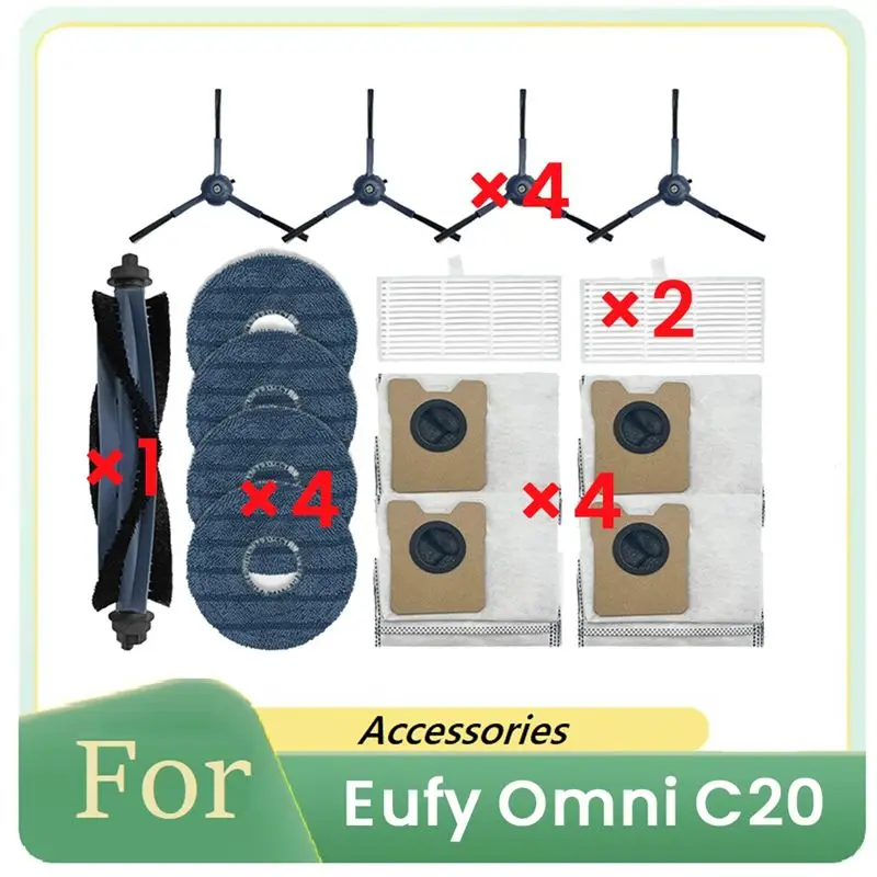 abkj-for-eufy-omni-c20-掃除ロボットアクセサリークリーナーパーツ交換用メインサイドブラシモップフィルターセットダストバッグ