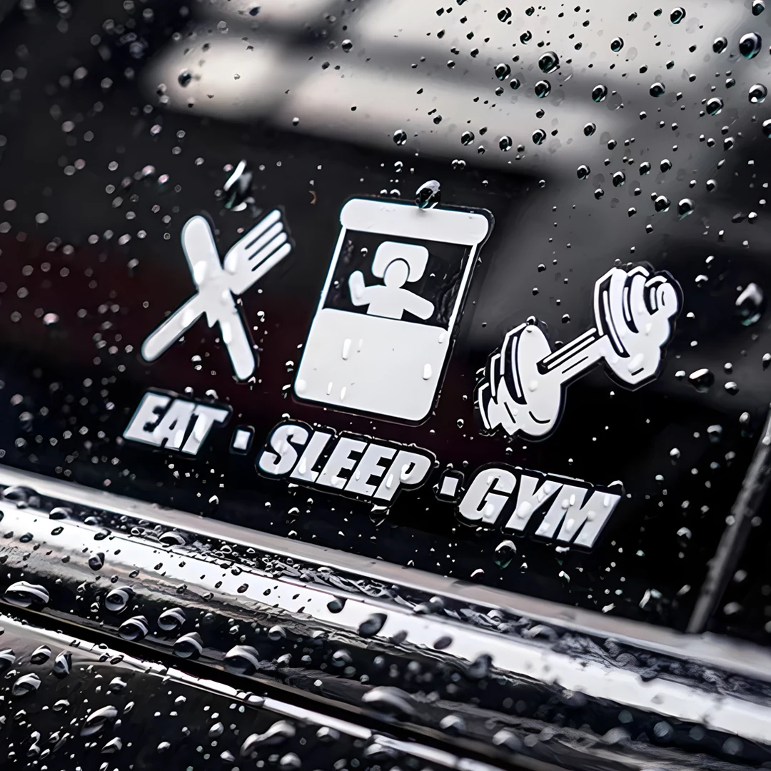 Eat, sleep, gym, creative stickers/can be attached to cars, electric motorcycles, refrigerators, laptops, suitcases, decorations