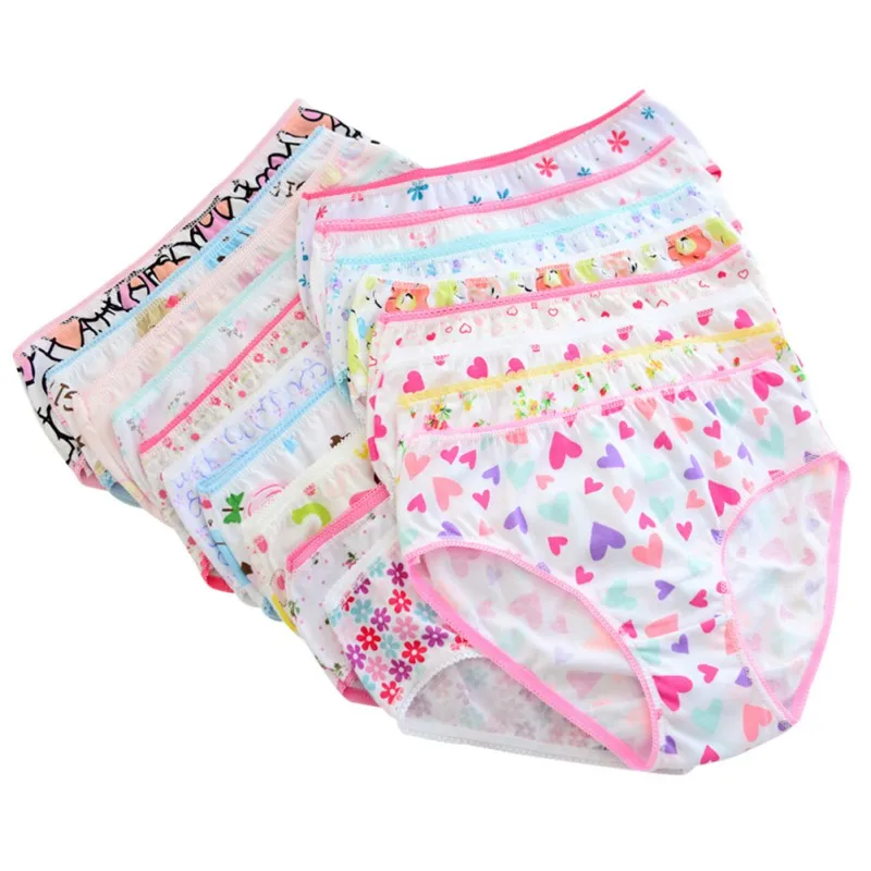 6 Pcs/Lot Kids Underwear For Girls Cotton Cartoon Triangle Panties Princess Kids Girls Briefs Panties 0-12Y