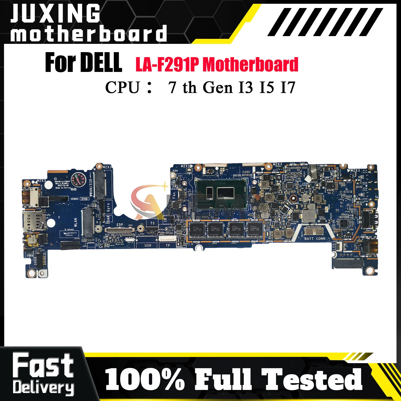 Voor DELL Latitude 13 7390 2in1 DDA30 LA-F291P Moederbord CN-02PK0W 071V71 0441WF 041M0M 0XMNM2 0HVW90 100% Volledig Getest