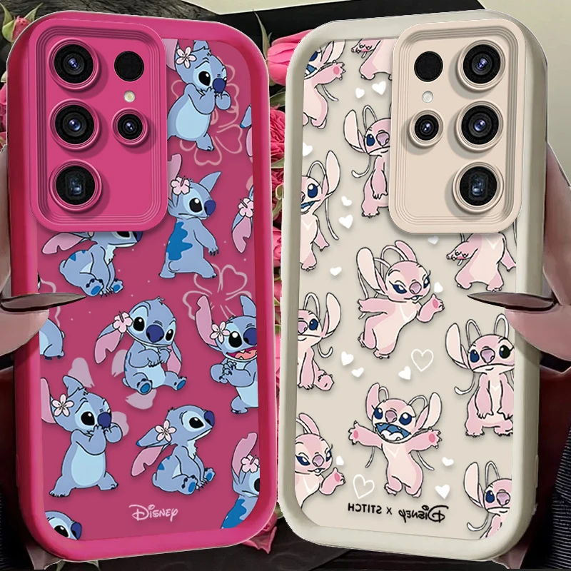 Cartoon Disney Stitch Custodia per Samsung Galaxy S24 S25 S23 Ultra S22 S21 Plus FE A36 A56 A26 A16 A06 A15 A25 A35 A55 5G Cover
