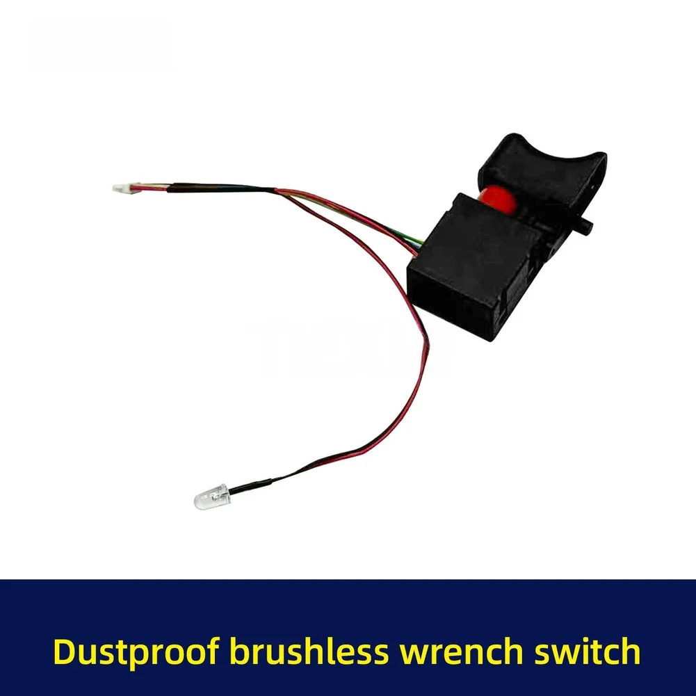 Electric Drill Switch For Brushless Cordless Drill Trigger Switch With LED Indicator Dustproof 8-Wire Reverse Speed Control Tool