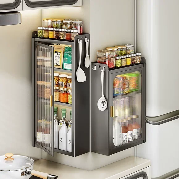 

Настенные приправы, многофункциональные полки, настенное хранилище для кухни, подвесные шкафы, хранилище для приправ, домашнее использование.