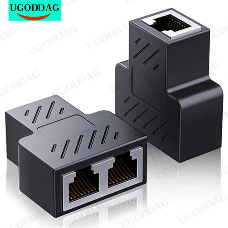 Rj45 splitter 1 bis 2 ethernet adapter internet netzwerk kabel extender rj45 stecker koppler für pc tv box router