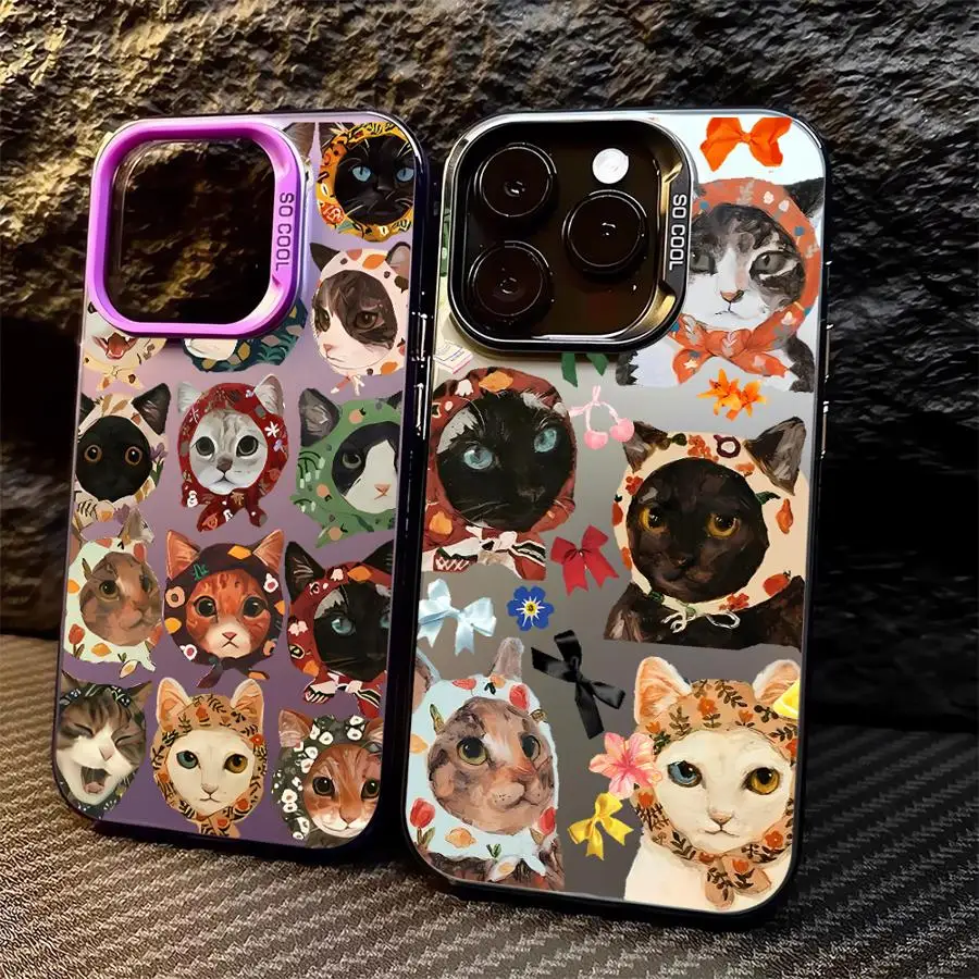 

Cartoon Pet Cat Case for iPhone 17 Pro Max 15 11 13 14 Plus 12 Pro 16 Air Phone Cover