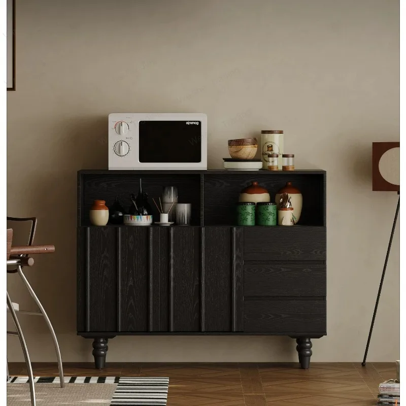 Retro solid wood dining side cabinet against the wall Living room dining household bucket cabinet