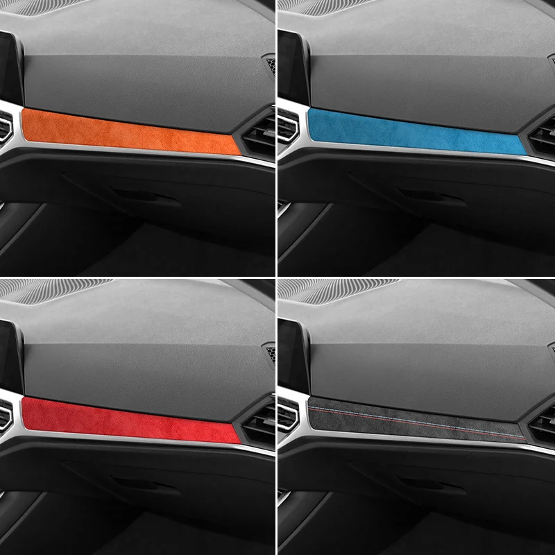 

Made of Alcantara For BMW 3 Series Center Console Dashboard Decorative Strips Trim Sticker Car Premium Interior Tuning Accessory