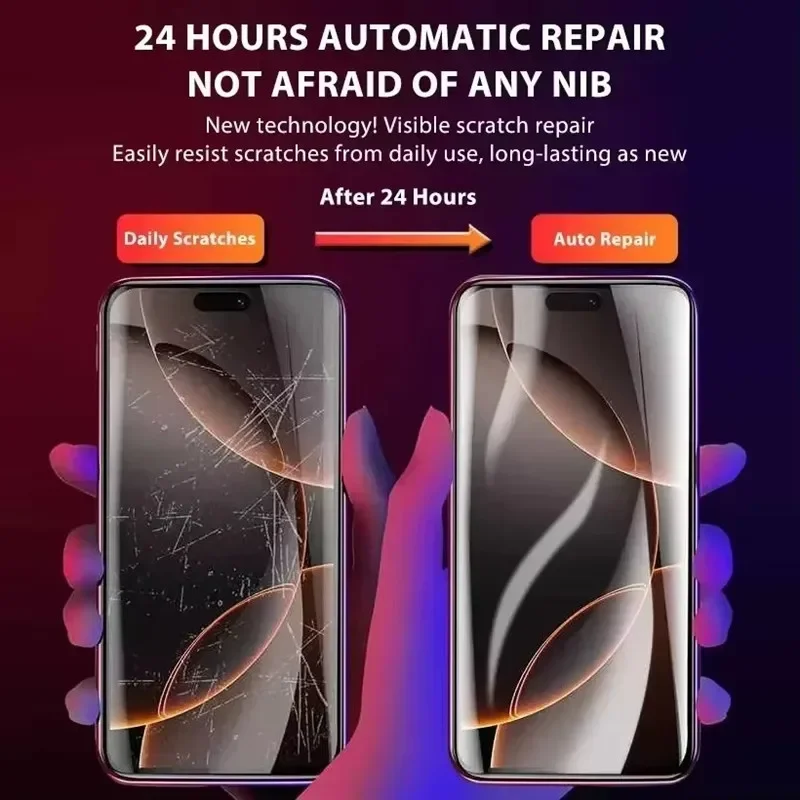 4Pcs Hydrogel Film for IPhone 15 11 12 13 14 16 Pro Max Mini 7 8 14 15 16 Plus Screen Protector for IPhone X XR XS MAX Not Glass