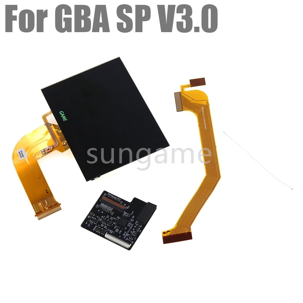 

1 комплект IPS-модулей для GBA SP с подсветкой ЖК-экрана, 5 уровней яркости, версия 3.0 для консоли