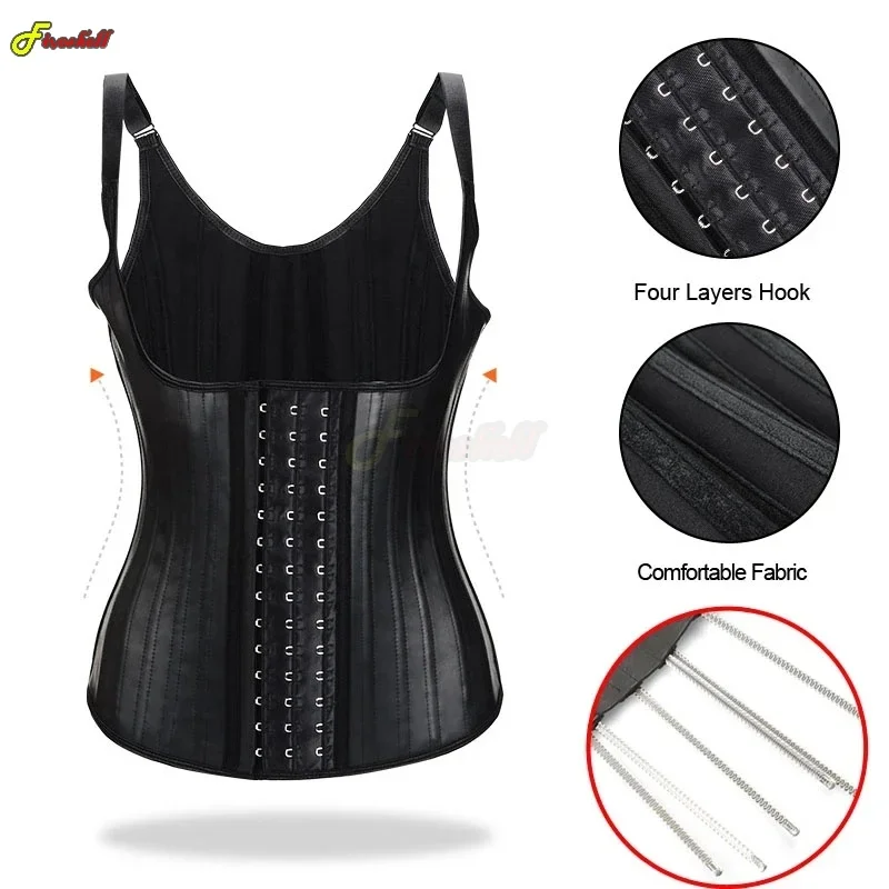 New Women Latex Waist Trainer Women Binders Shapers Modeling Strap Corset Colombian Girdles Body Shapewear Faja Shape Sport Vest