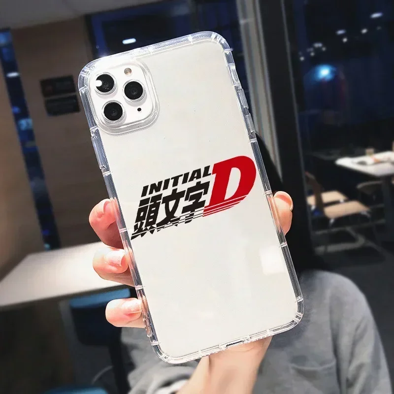 Japan Classic Comic Initial D Phone Case for iPhone 16 15 13 11 12 14 Pro Max 13Mini 15 Plus SE JDM AE86 Soft Transparent Cover