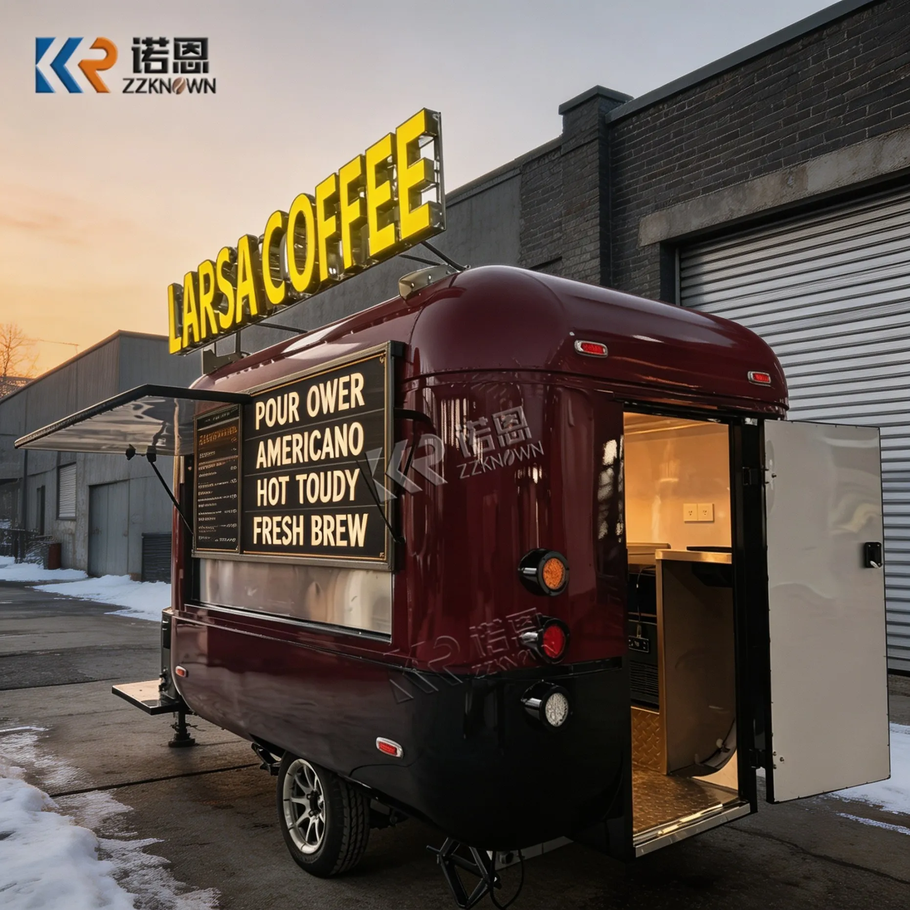 Profitable Fast Food Carts Commercial Food Trailer Ice Cream Food Truck Trailer Customized Food Truck with Air Conditioner
