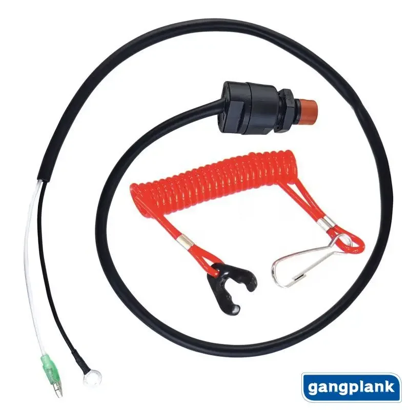 Outboard Motor Emergency Flameout Switch for Yamaha Pull Rope Flameout Key 75cm Length 8.5-90cm for Hidea Hangkai Parsun YMH T40