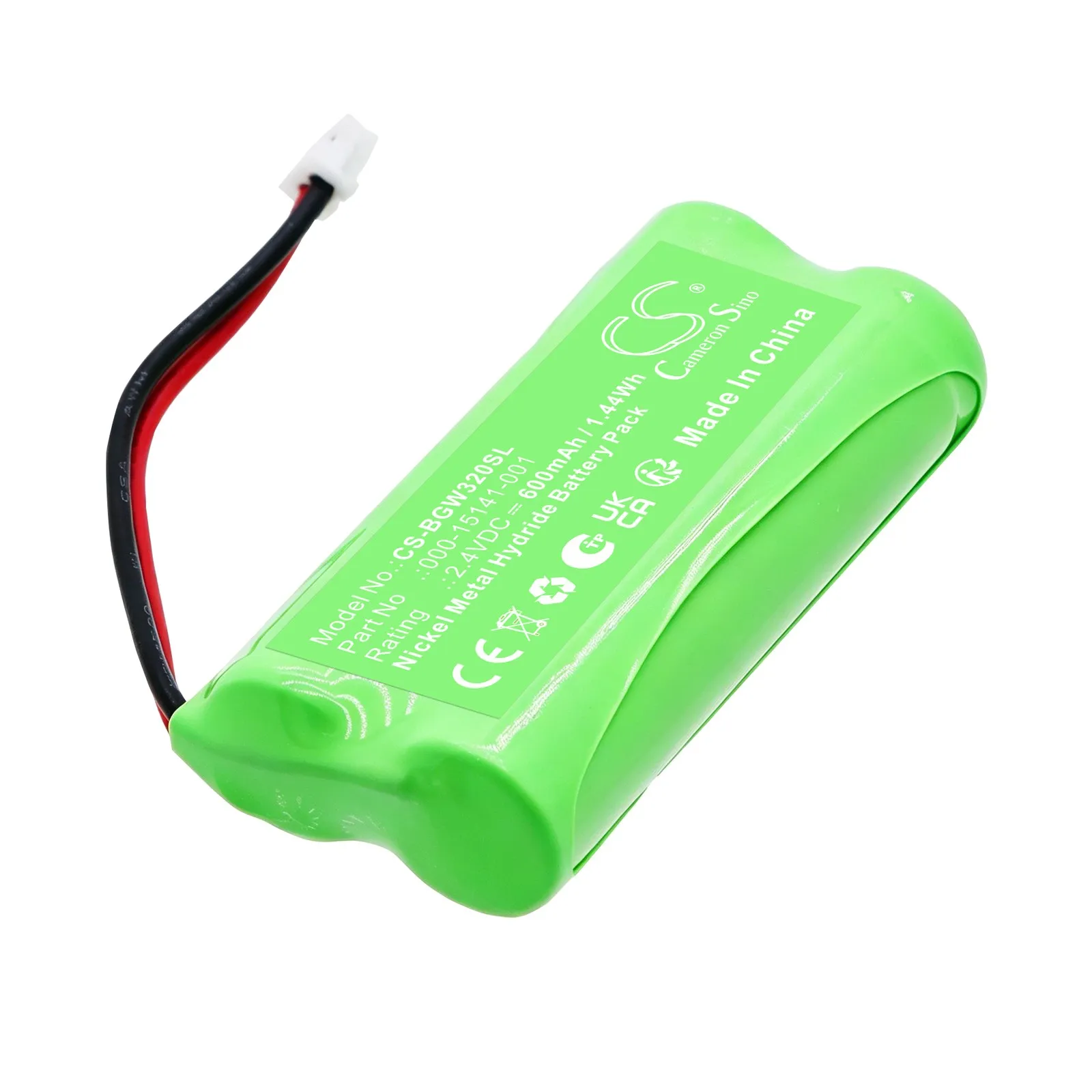Replacement 2.4V 600mAh Battery for B&G WS320 Wireless Wind Transmitter, WS320 Wind Sensor