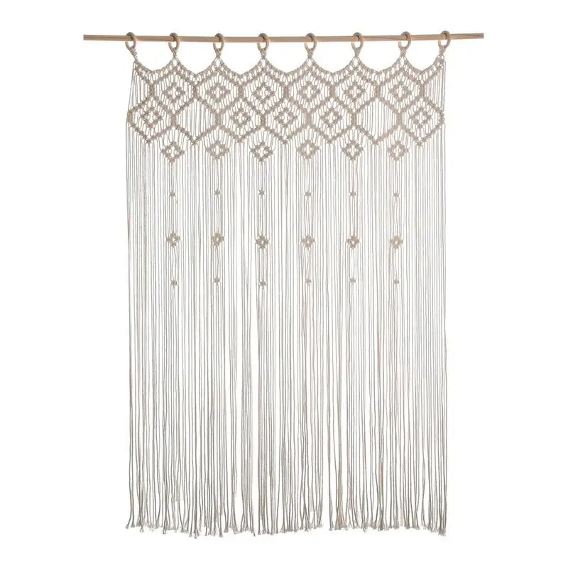 

110cmx110cm Large Macrame Wall Tapestry Boho Style Hand Weaving For Home Decor Curtain Wedding Living Room Background Decoration