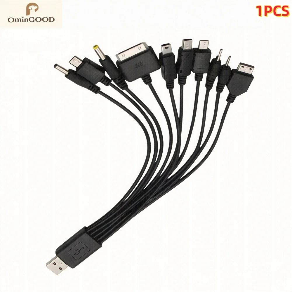 Tragbares 10-in-1-Multifunktions-USB-Ladekabel, universelles Multi-Stecker-Telefonladegerät, kompatibel mit allen Android-Smartphones