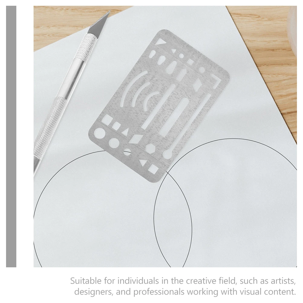 6 Pcs Stainless Steel Wiping Tools Drawing Stencils Drafting Engineering Erasing Shield for Shields