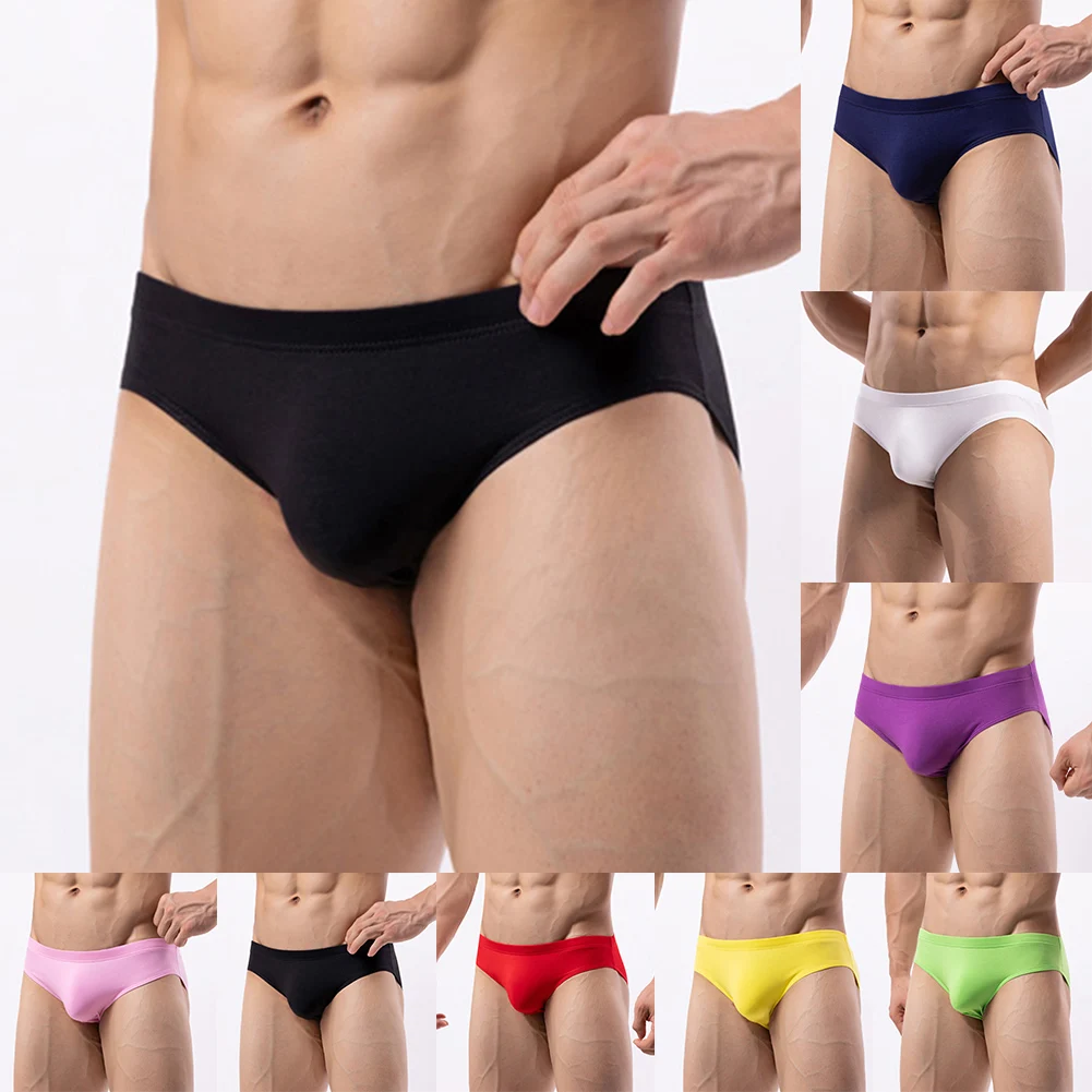 Sexy Men Briefs Cotton Underwear Jockstrap Hip Lifting Short Trunks Solid Low Waist Panties Elasticity Breathable Underpants