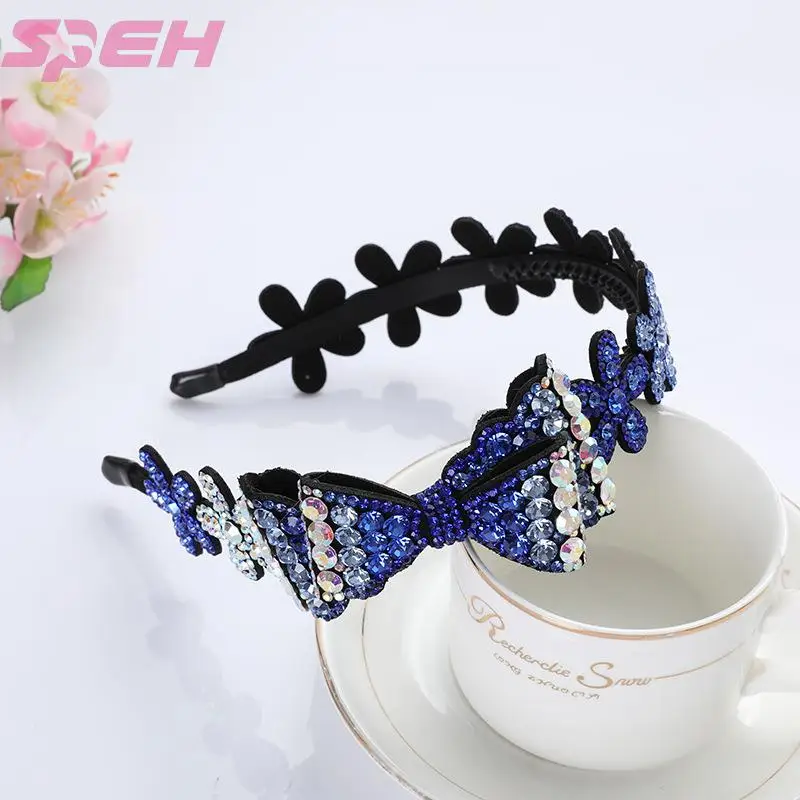 

Rhinestone butterfly women's hairband cute ladies multi-style headband wash hair headdress