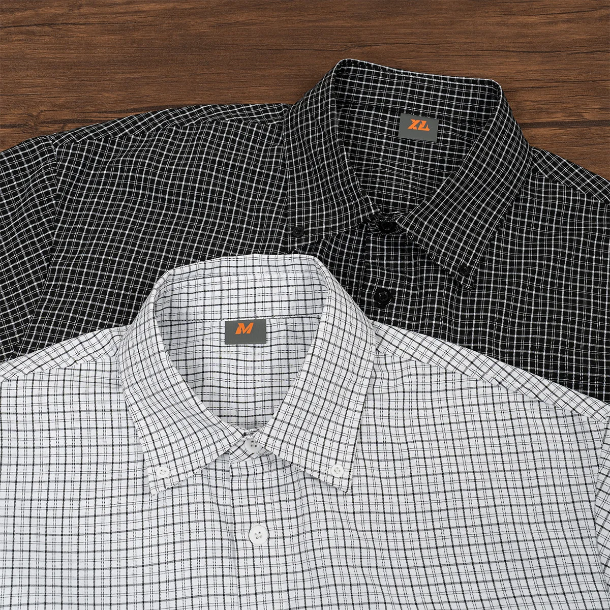 Shirt Short-sleeved Shirt Fine Check Pattern Distressed Hem Man Fashionable Comfortable Summer New Cool Personality