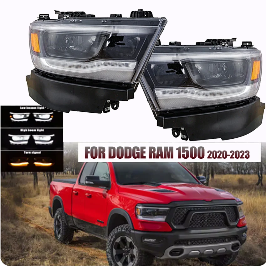 Car Light Assemblies LED Headlights For Dodge RAM 1500 2020-2023 Head Lamp Headlight DRL Turn Signal Cars Accessories