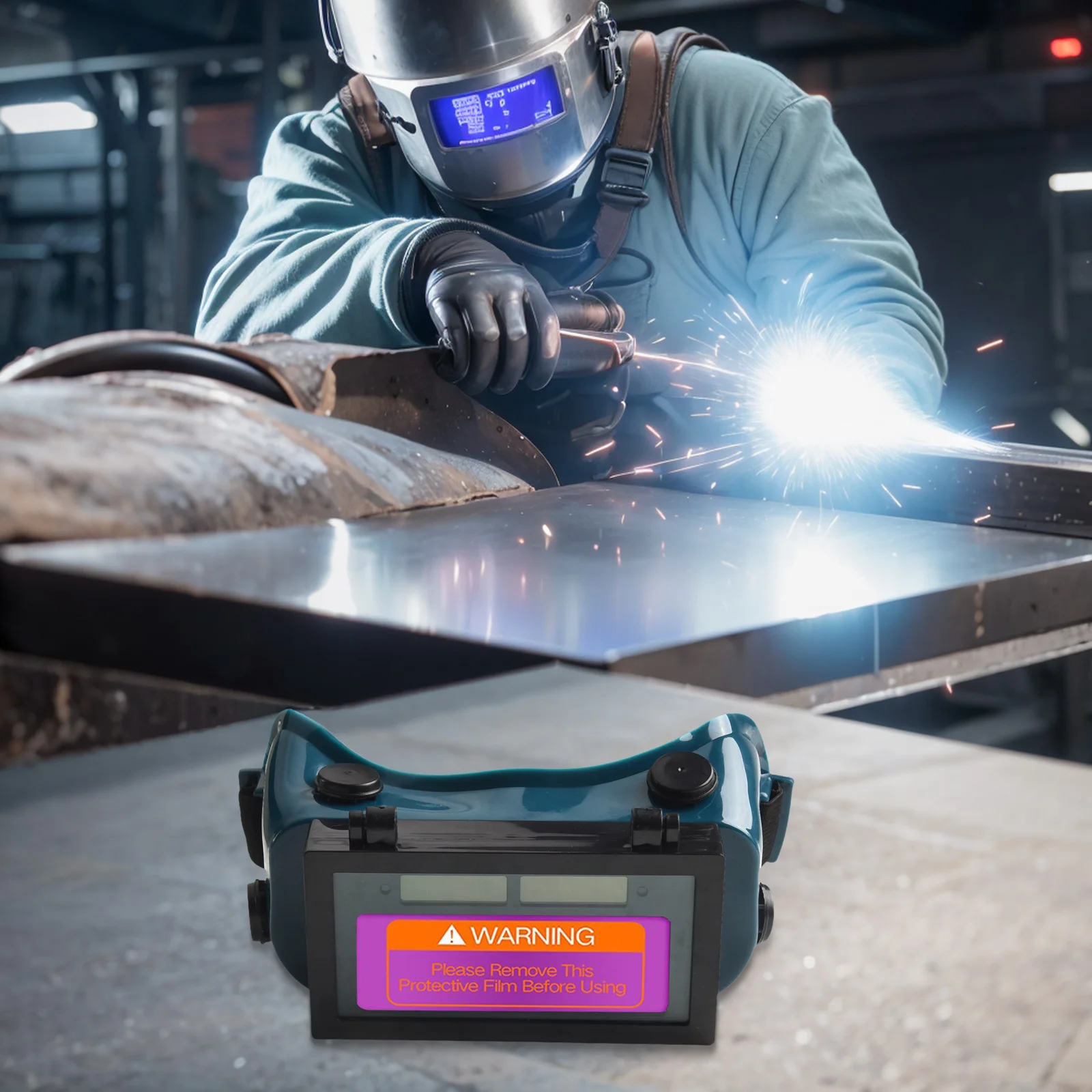 ArgonArc gafas de soldadura antideslumbrantes, lentes protectoras para soldadura, trabajo de soldadura, suministro de energía Solar, anticolisión, antideslumbrante