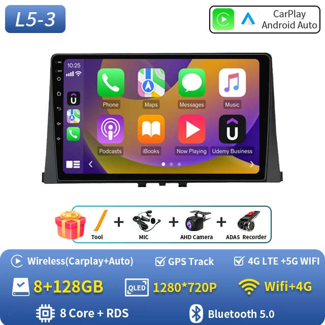 Android 16 Carplay Car Radio Stereo Multimedia Video Player For Citroen Berlingo 2019 Peugeot Partner Rifter 2020 For Opel Combo image 3
