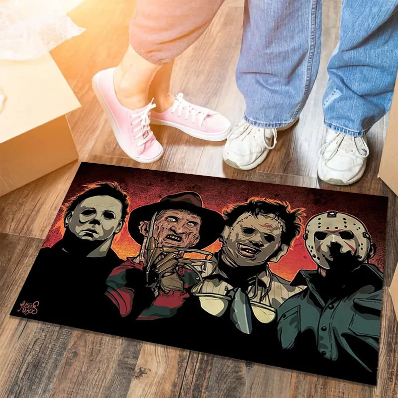 

Halloween Horror Visual Floor Mat 3D Creative Home Entrance Carpet Home Decor Living Room Non-slip Absorbent Rug Balcony Cushion