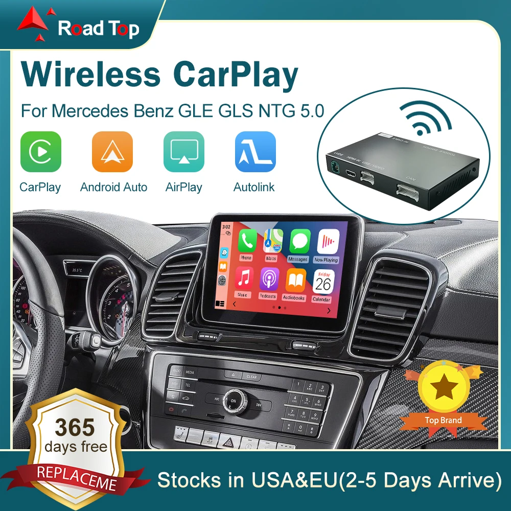 

Wireless CarPlay for Mercedes Benz GLE GLS 2016-2018, with Android Auto Mirror Link AirPlay Car Play Functions