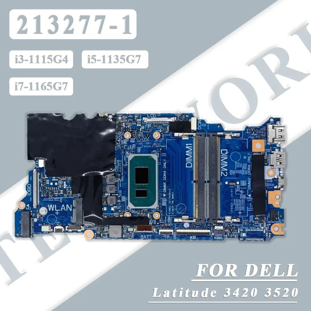 

213277-1 Laptop Motherboard For Dell Latitude 3420 3520 With i3/i5/i7 Gen CPU 2GB MX350 MX450 N17S-G5-A1 GPU Notebook Mainboard