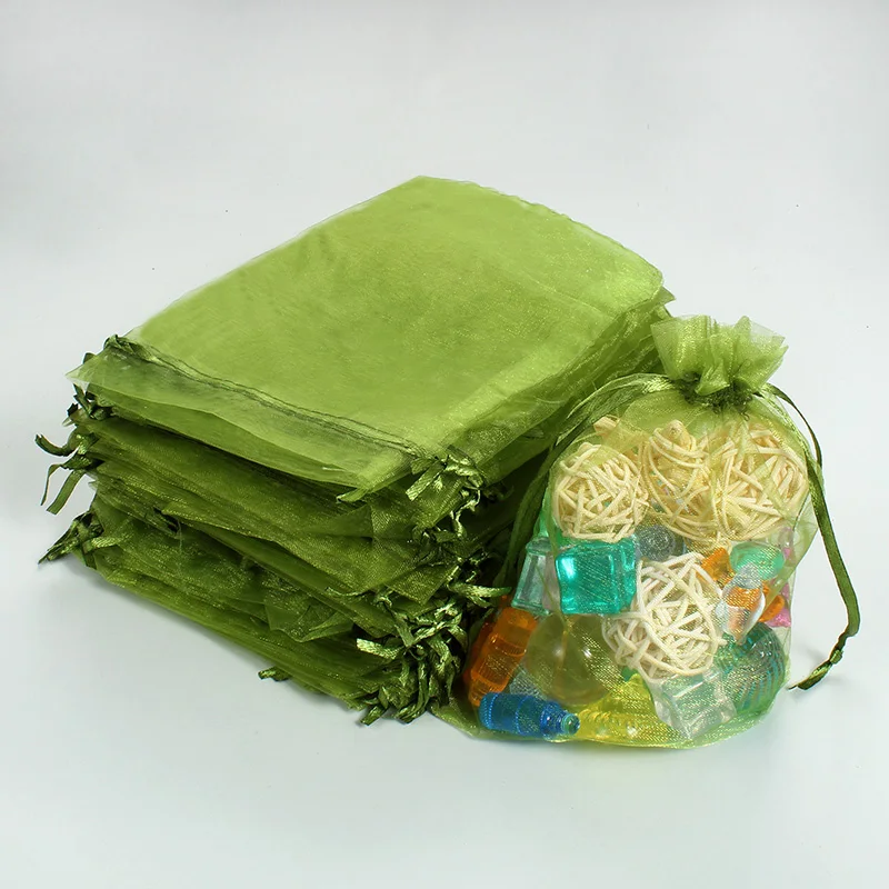 7x9 50 Stück Elegante Transparente Organza-Geschenktüten mit Kordelzug für Kosmetik, Parfüm, Bastelarbeiten und Kleine Geschenkverpackungen – Detail 9